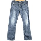 Levi's 514 Slim Straight Jeans Mens Size 33 Blue Denim Medium Wash Cotton Blend