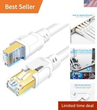 High-Speed 1.5ft CAT 8 Ethernet Cable - 40Gbps & Weatherproof Shielded Design