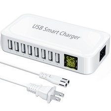 USB Charging Station, 8-Port 60W/12A Charger Station, Multi Ports USB-A Charg...