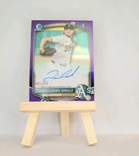 Jamie Arnold, Bowman 2025 Chrome Prospect Purple Refractor Auto card #CPA-JA...
