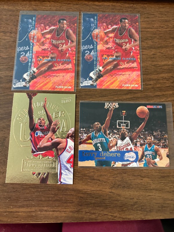 Terry Dehere 4 card lot 1995-96 Fleer #80 Ultra Gold Medallion #78 Hoops #71