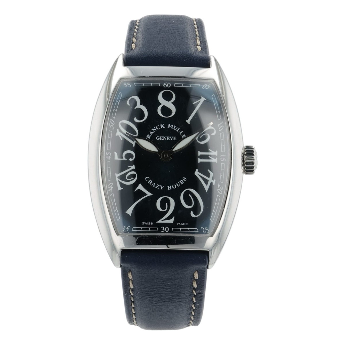 Franck Muller Crazy Hours Blue Dial Steel 43x33mm Auto Men's Watch