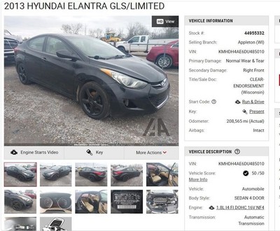 Automatic Transmission 1.8L Coupe Fits 11-13 ELANTRA 4562340