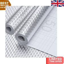 2-Roll Waterproof & Oil-Proof Silver Kitchen Stickers 40x200CM - Easy to Apply