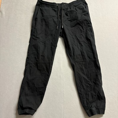HWD Black Jogger Pants Mens Tag XL Fits Like 33x28 Distressed Grunge Streetwear