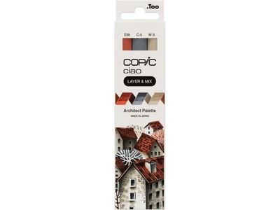 1 bis 10x COPIC Marker ciao, 3er Set ''Architect Palette'' - SPARE BIS ZU 41%