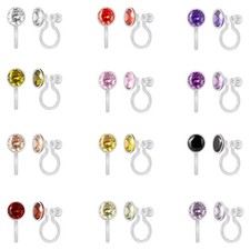 12 Pairs Plastic Clip On Earrings for Non Pierced Ears, Invisible Clip On Ear...