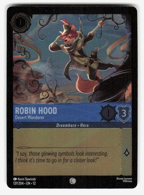 Robin Hood - Desert Wanderer 137/204 Common Wilds Unknown Lorcana Cold Foil