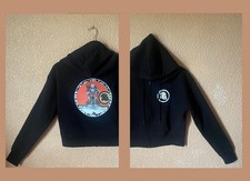 Jacke Strickjacke Weste schwarz mit Kapuze Schildkröte toll Kanji Kamé Hamé ha, Japan 