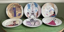 Rosanna Paris Fashion Ceramic Dessert Plates Set of 6 in a Box