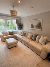 Natuzzi Leather Sofa - L Shape Large Sofa