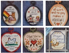 The New Berlin Company small EZ floral cross stitch ornament decoration kits NEW