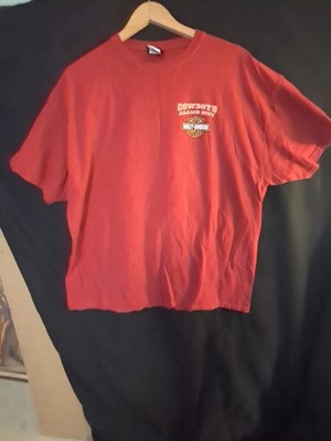 Harley Davidson Red T-shirt Cowboys Alamo Cuty 2XL