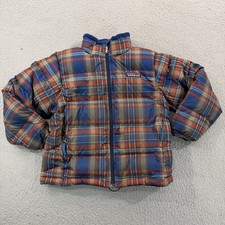 Patagonia Boys XS 5-6 Goose Down Jacket Puffer Winter Blue Orage