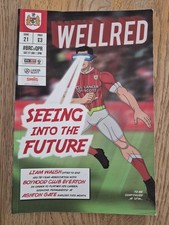 2017/18 Bristol City V QPR Championship Football Programme Very Good Condition