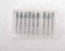 Sworker 9 Piece Carbide Burr Kit 3mm Shank For Dremel 1/8" Collet Nut 6mm Dia