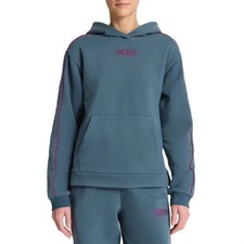Puma Hoodie Women's Small Slate Blue Fleece Lined Kangaroo Pocket Streetwear