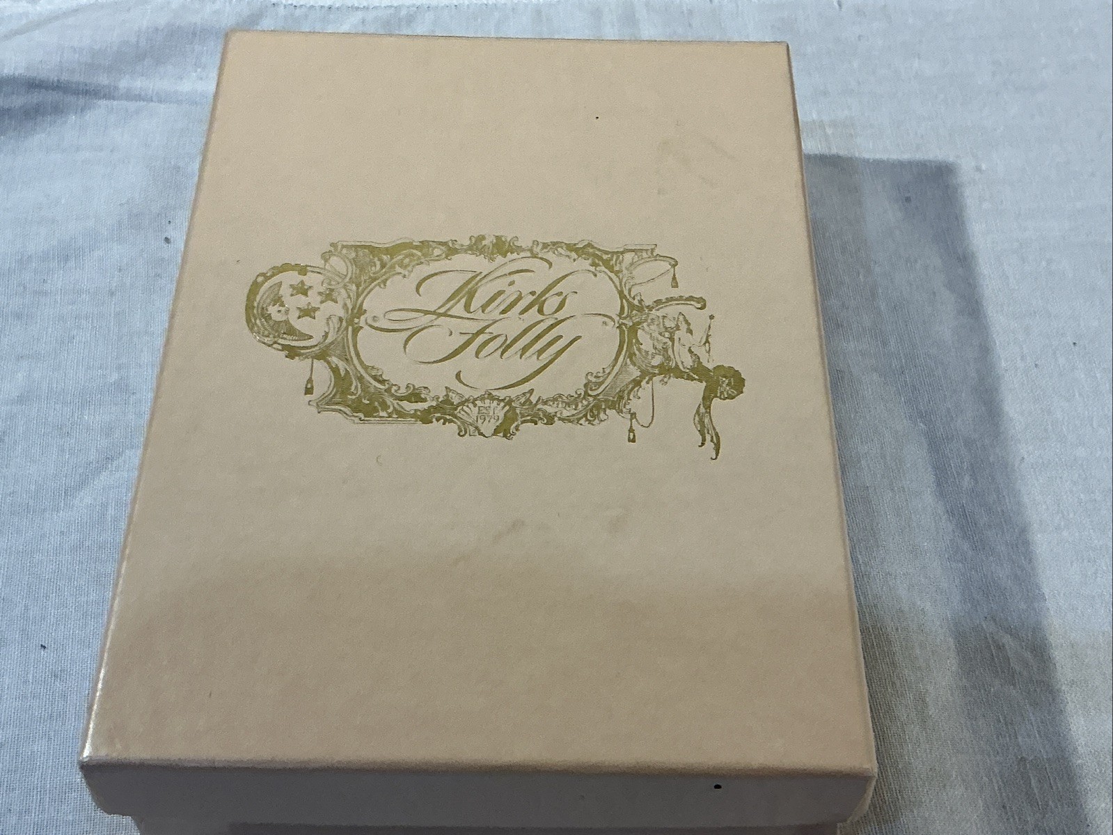 Kirks Folly QVC Medieval Gold Tone AB Crystal Heart Dangle Pin Brooch Necklace