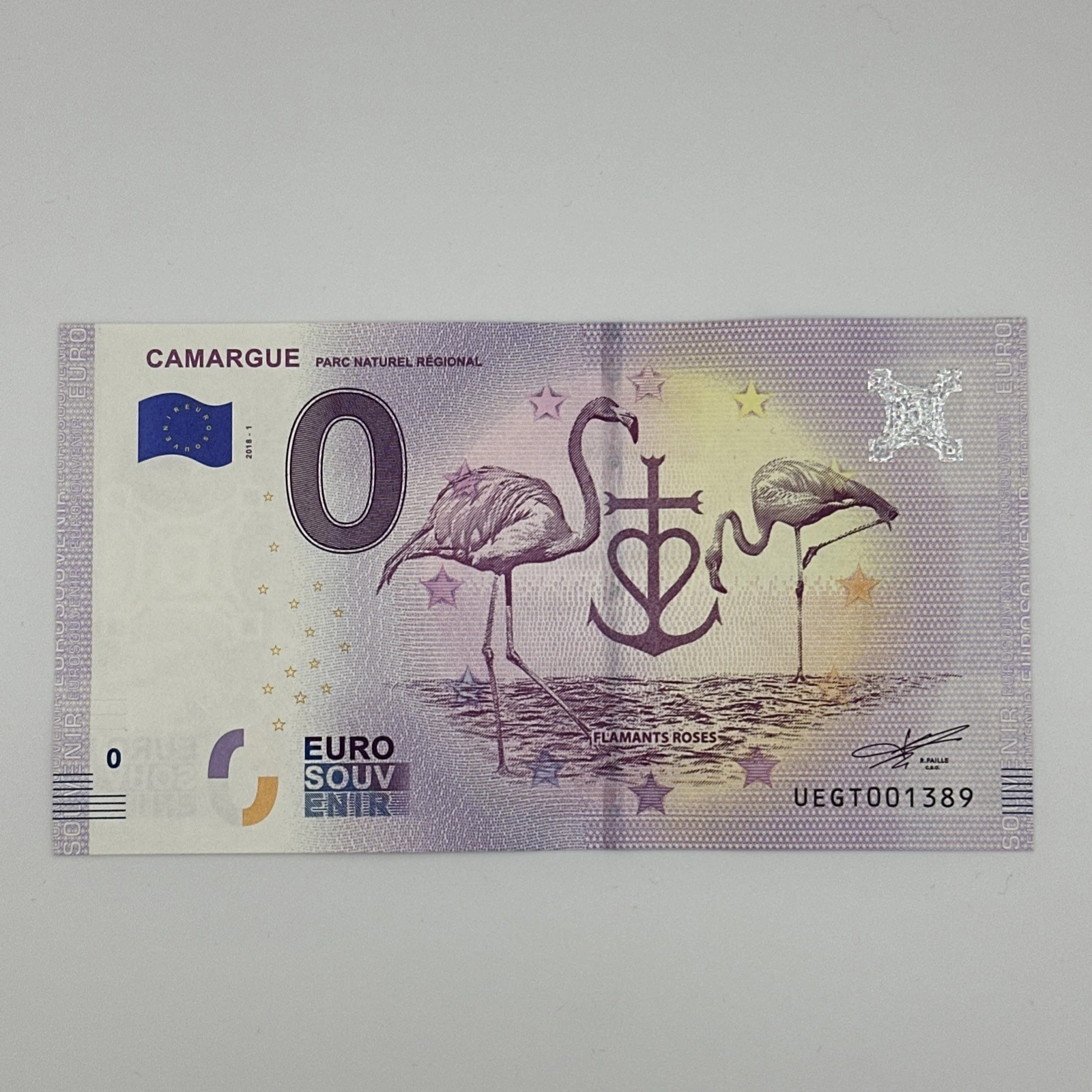 Billet  Zéro 0 € Euro Touristique / Souvenir Camargue  2018-1￼