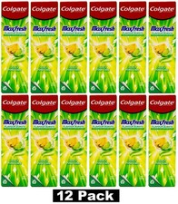 12 x COLGATE 100g TOOTHPASTE MAX FRESH WITH FLAVOUR BURSTS JUICY PINE LIME NEW