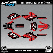 Graphics Kit for HONDA XR80 XR100 (2001-2003) Axis Series - Red
