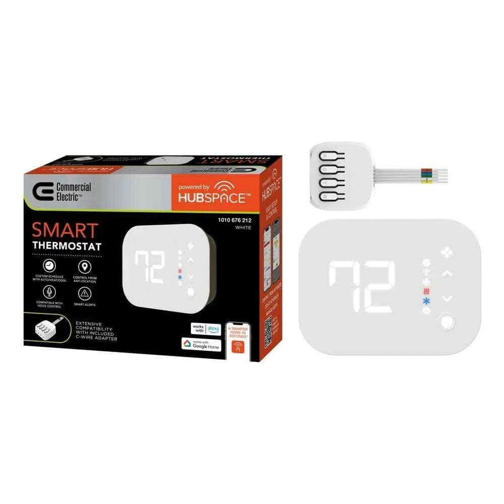 CE Smart Programmable Thermostat Wi-Fi/Bluetooth Enabled Powered by Hubspace