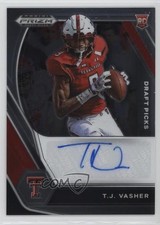 2021 Panini Prizm Draft Picks Draft Picks Auto TJ Vasher #DPA-TJV Auto qf8