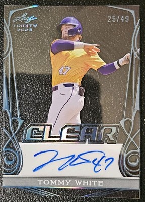 2023 Leaf Trinity Tommy White Clear Auto #25/49 A's 