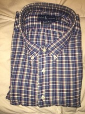 Polo Ralph Lauren Big  Tall Blue Plaid Light Flannel Shirt NWT 4XB MSRP 110