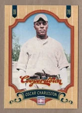 OSCAR CHARLESTON 2012 Panini Cooperstown SP 170 Base Set Shortprint Negro Lg HOF