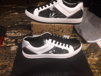 NEW Mens Karl Lagerfeld Paris Camo Patterned Low Top Sneakers