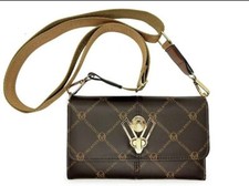 Valentino Orlandi Crossbody Brown Wallet Printed Brand New With Tag MSRP $159