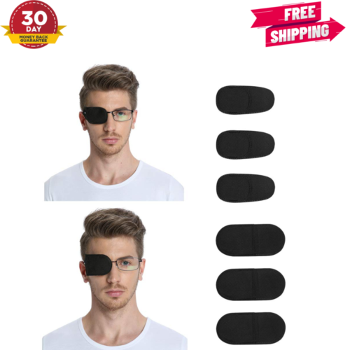 6pcs Eye Patch for Glasses to Treat Lazy Eye/Amblyopia / Strabismus Black New