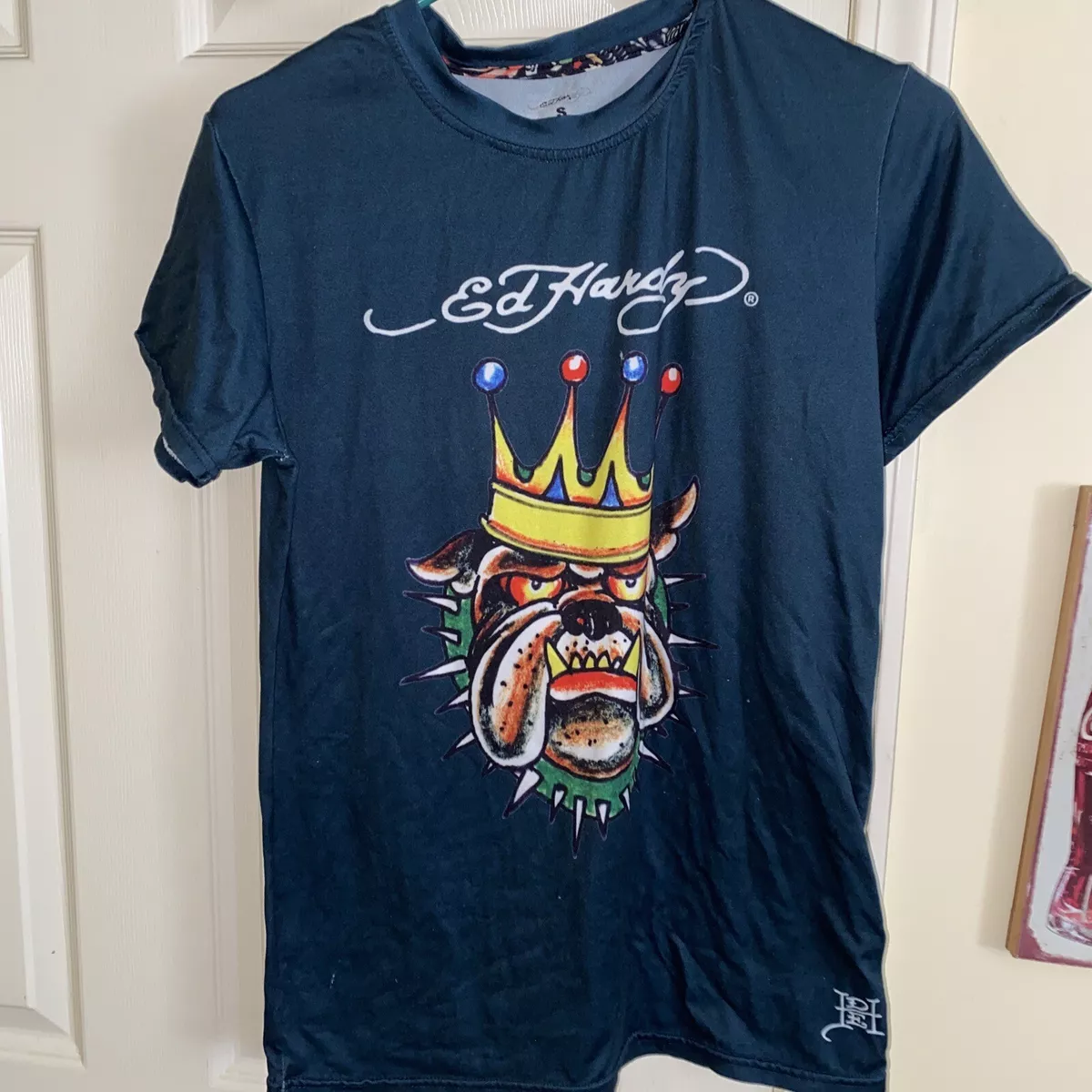 Ed hardy top bulldog t shirt