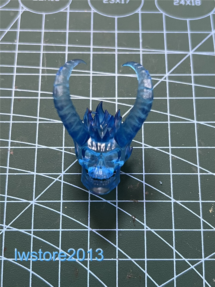 1:6 Ghost Rider Blue Head Sculpt Carved For 12