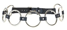 3" O-ring Black Leather Belt Punk Rock Goth Emo Grunge Metal Alternative Club