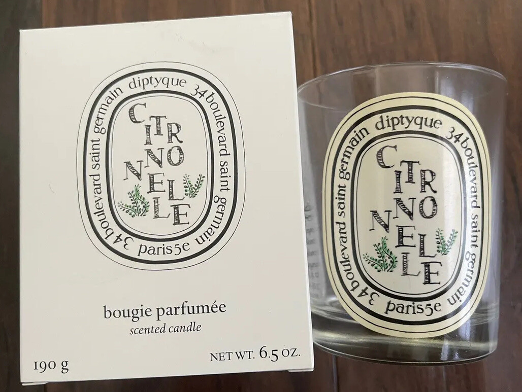 Diptyque CITRONNELLE Candle 6.5oz 190G EMPTY JAR Box LIMITED