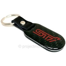 Oem Subaru Soa342l156 Sti Logo Carbon Fiber Key Chain Keychain Holder Genuine