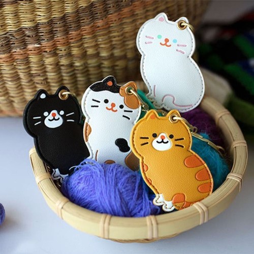 Meow Calico Cat Keychain Creative Tuxedo Cat Pendant Access Control Card - 第 7/11 張圖片
