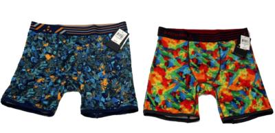 BALANCED TECH Bright Water Color or Paint Splash Stretch Boxer Briefs NWT $30