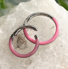 1pc Hinged Segment Ring Glow in the Dark Front Septum Hoop Helix Daith 16g