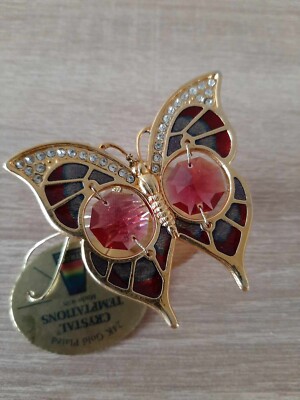 Crystal Temptations  Schmetterling rot Swarovski Steine vergoldet