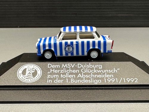 Trabant 601 sedan MSV Duisburg die Zebras DDR Auto PKW 1991 1992 Herpa H0 1:87 - Picture 5 of 17