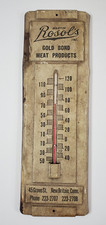 Old VTG Metal Advertising Thermometer Sign Martin Rosol's New Britain, CT