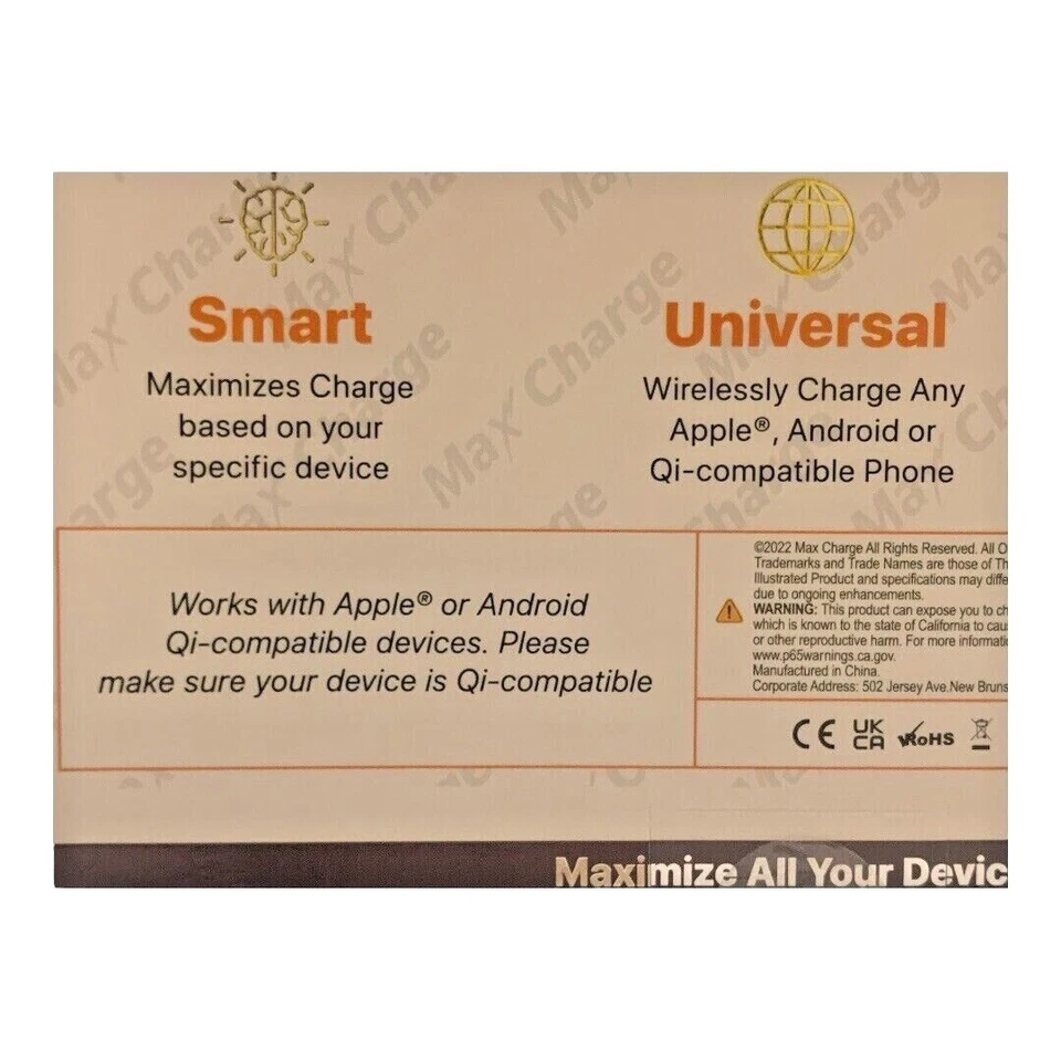 Max Charge Wireless Charging Mouse Pad Built In Wireless Charger Smart Universal - Image 4 of 4