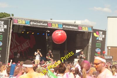 Photo 6x4 View of a giant volleyball in the crowd at the Colour Run #2 We c2015