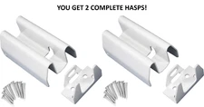2-pc Fenix Heavy Metal Security Hasp 4" White Powder Coated 402WH12 Tamper Proof