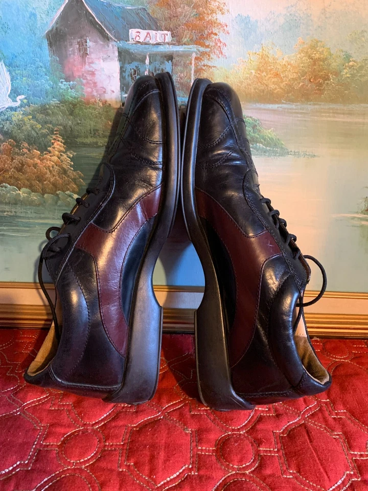 Stanley Blacker 12 M Leather Men's Lace Up Made in Italy Oxford Shoes - Image 4 of 4