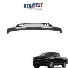 New Front Lower Bumper Valance & Chrome Skid Plate For 2016-2018 Silverado 1500