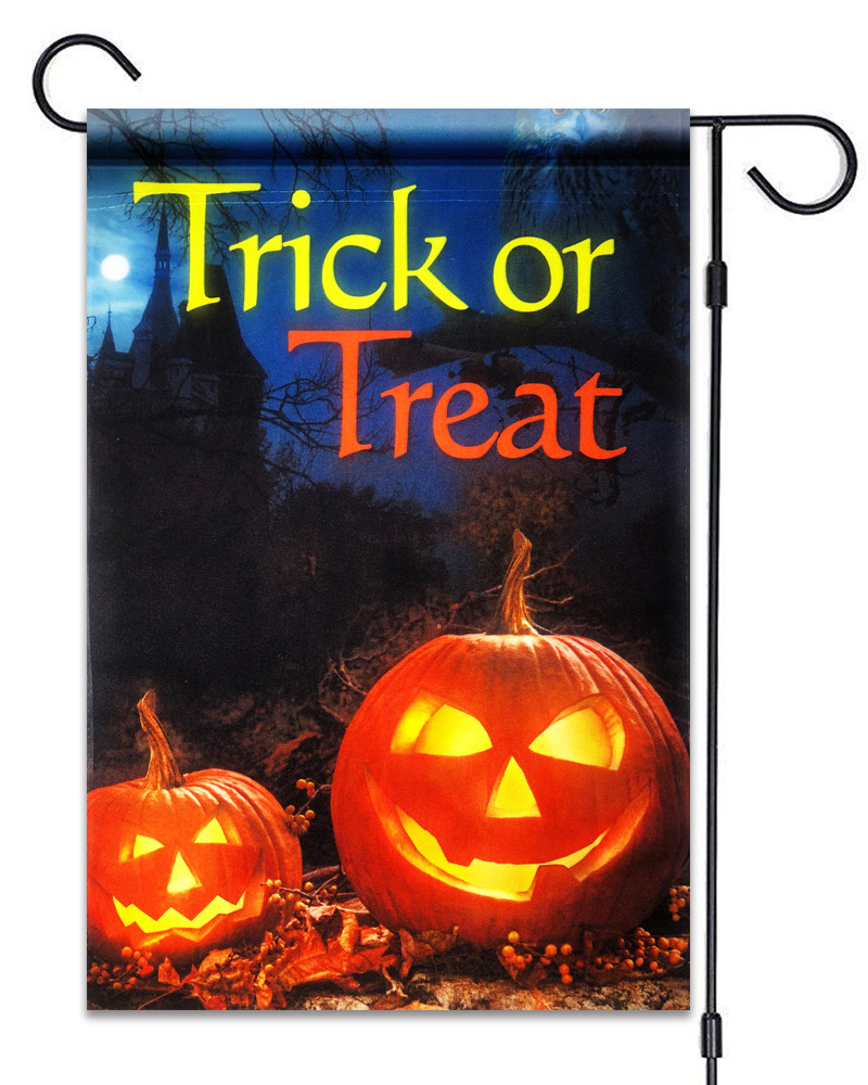 Trick or Treat Jack-O-Lantern Garden Flag 12
